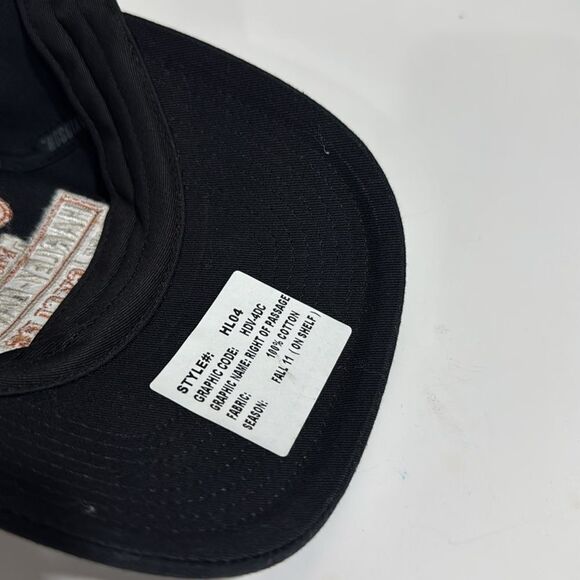 Harley-Davidson Black Hat with Orange Embroidery NWOT - Picture 5 of 5